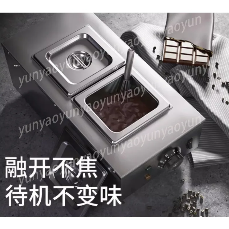 Double Tank Electric Chocolate Melter, Stainless Steel Commercial Warming Machine with Thermostat for Baking Fondue
Double Tank Electric Chocolate Melter, Stainless Steel Commercial Warming Machine with Thermostat for Baking Fondue