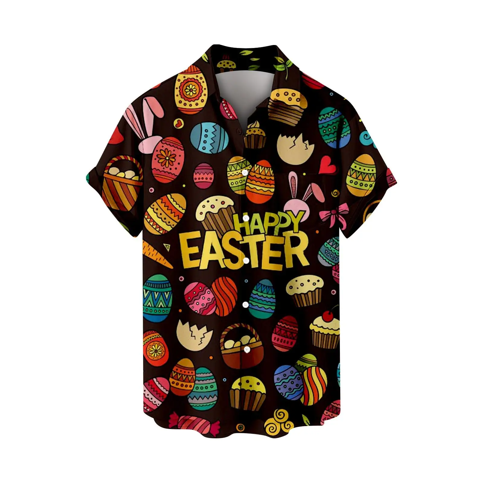 Men's and women's short-sleeved holiday shirts summer casual fashion lapel short-sleeved shirts 3d printed Easter print tops
Men's and women's short-sleeved holiday shirts summer casual fashion lapel short-sleeved shirts 3d printed Easter print tops
