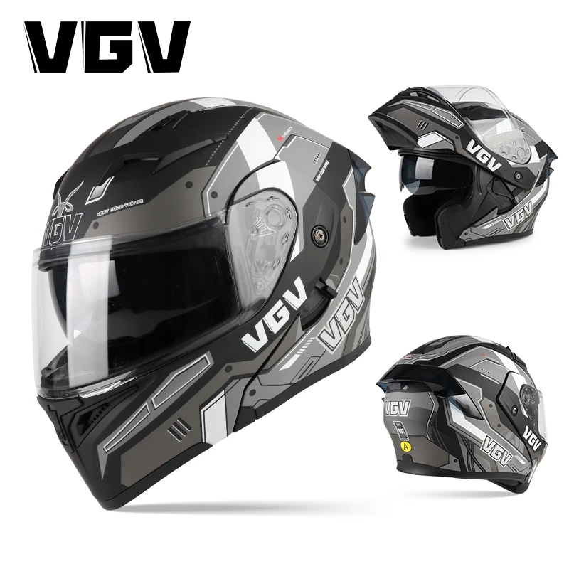 VGV 91 double lens flip up helmet DOT Approved Full Face Helmets Motorbike Protective Gear Men Women Flip Up Helmet Motorcycle
VGV 91 double lens flip up helmet DOT Approved Full Face Helmets Motorbike Protective Gear Men Women Flip Up Helmet Motorcycle