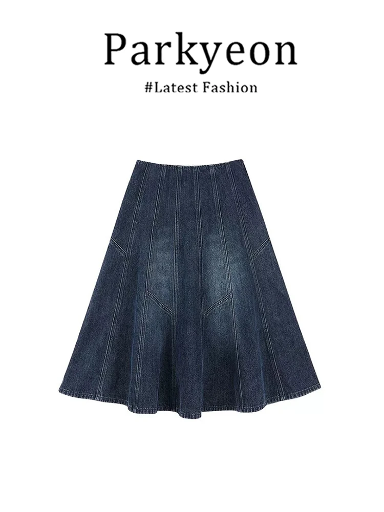 Parkyeon American Retro Style Washed Denim Half Skirt Women's High Waist A-Line Skirt Summer New Large Swing Skirt
Parkyeon American Retro Style Washed Denim Half Skirt Women's High Waist A-Line Skirt Summer New Large Swing Skirt