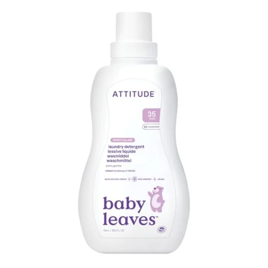ATTITUDE Baby Laundry Detergent, EWG Verified, Plant and Mineral-Based Formula, HE Compatible, Vegan Household Products, Sweet
ATTITUDE Baby Laundry Detergent, EWG Verified, Plant and Mineral-Based Formula, HE Compatible, Vegan Household Products, Sweet
