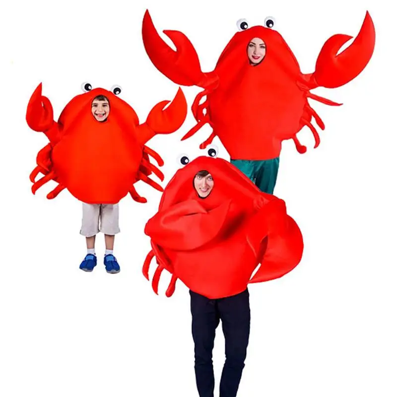 Halloween Funny Seafood Costume Crab Parent-Child Performance Outfit Children's Day Group Show Company Annual Party Costume
Halloween Funny Seafood Costume Crab Parent-Child Performance Outfit Children's Day Group Show Company Annual Party Costume