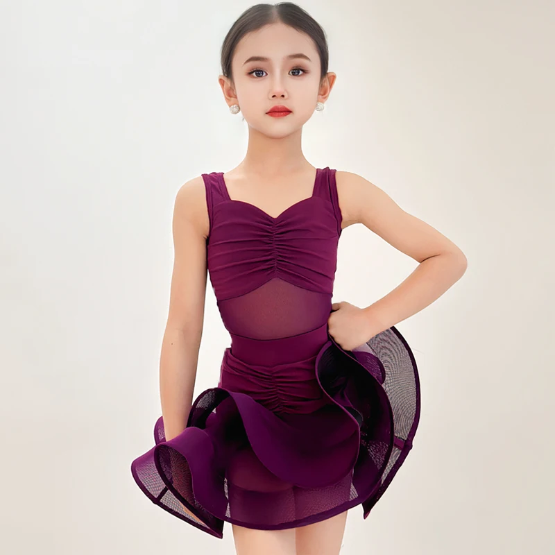 Children'S Ballroom Dance Costume Girls Sleeveless Peformance Dancing Dresses Kids Chacha Latin Dance Practice Clothing SL12765
Children'S Ballroom Dance Costume Girls Sleeveless Peformance Dancing Dresses Kids Chacha Latin Dance Practice Clothing SL12765