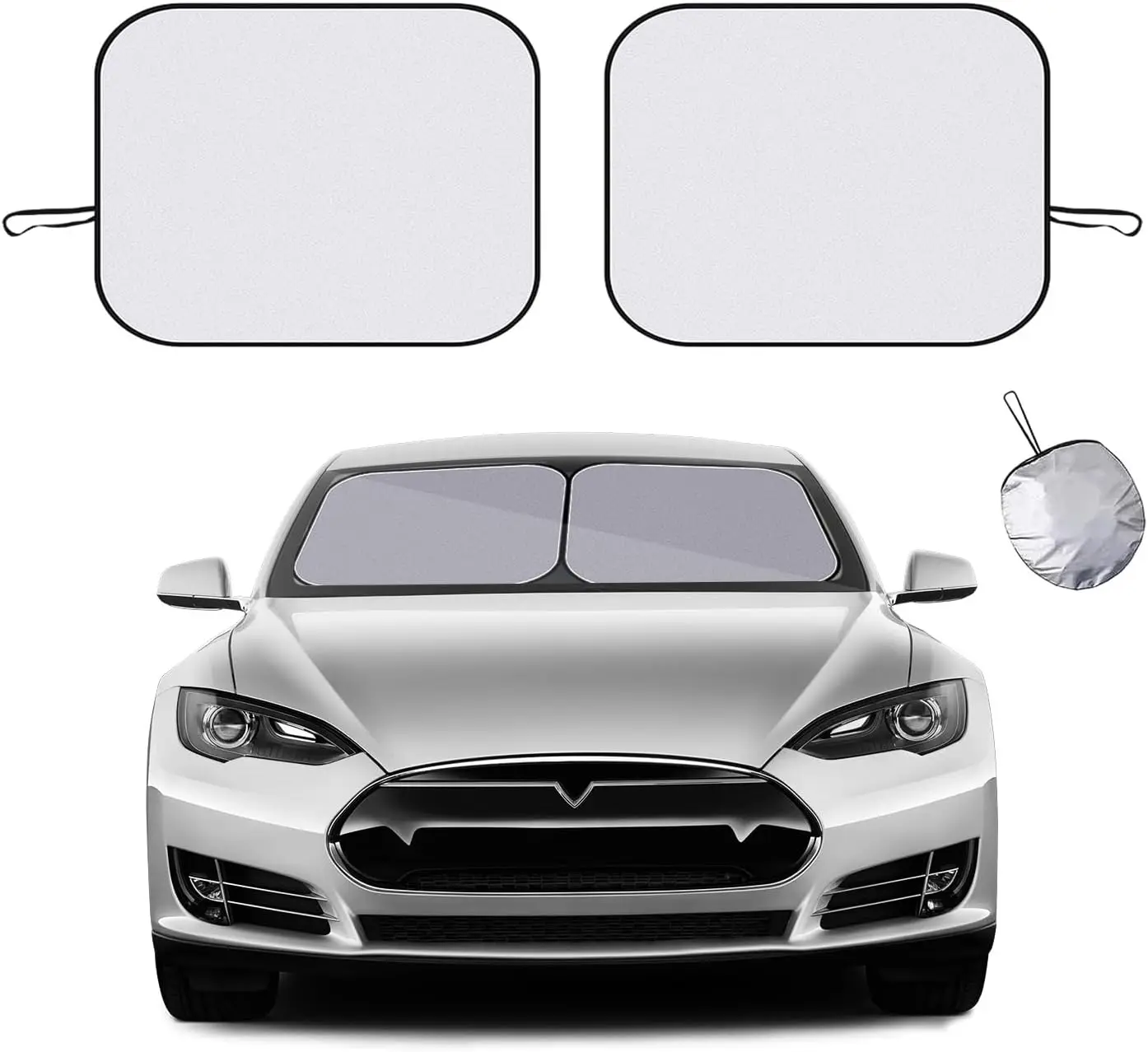 Солнцезащитный экран для лобового стекла автомобиля, 2 шт., защита от УФ-излучения и нагрева, складной, 24x29 дюймов, для большинства автомобилей (серебристый)
Солнцезащитный экран для лобового стекла автомобиля, 2 шт., защита от УФ-излучения и нагрева, складной, 24x29 дюймов, для большинства автомобилей (серебристый)