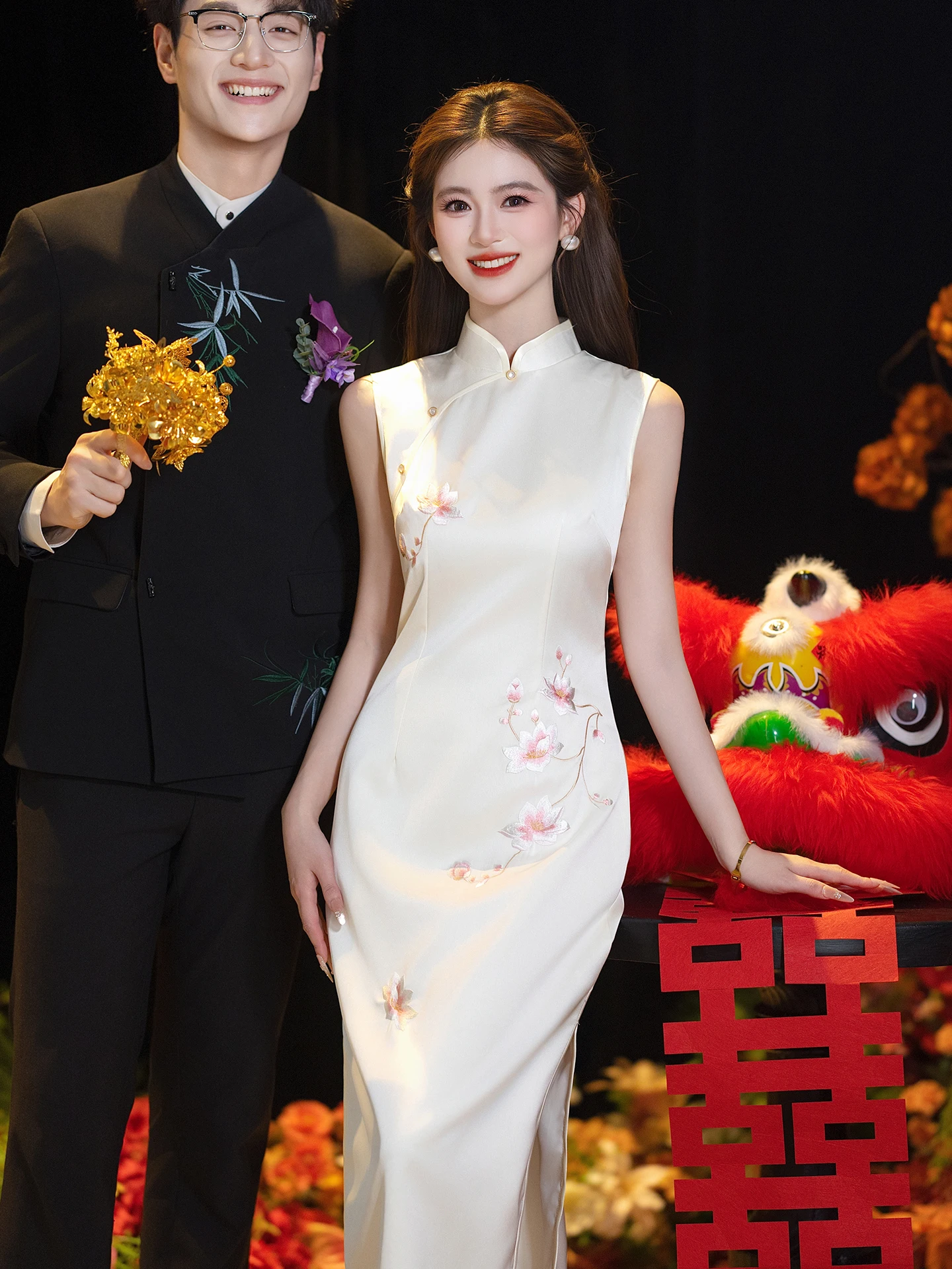 White Engagement New Chinese Style Wedding Dress Bride Morning Robe Premium Feeling Small Audience White Dress Dail...
White Engagement New Chinese Style Wedding Dress Bride Morning Robe Premium Feeling Small Audience White Dress Dail...