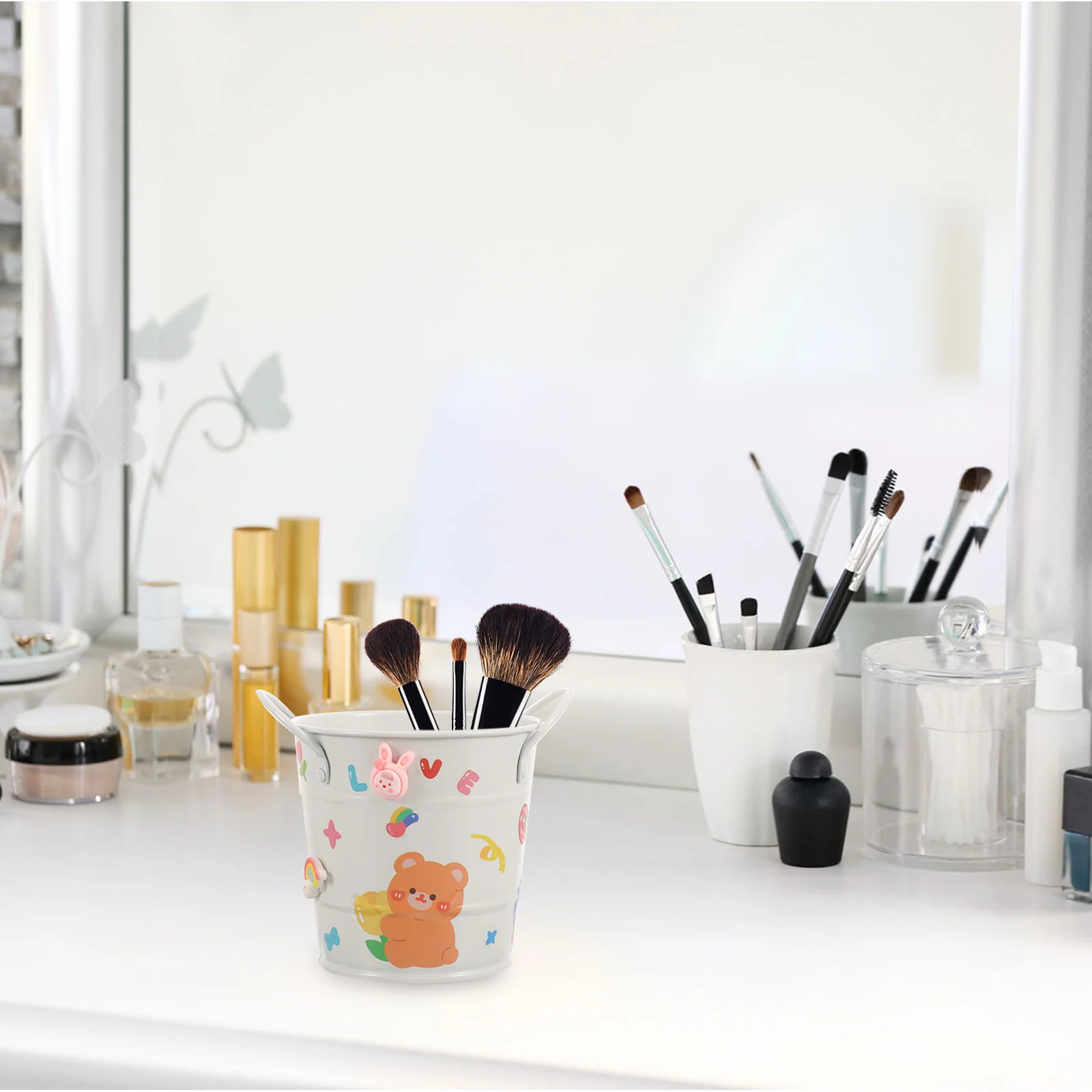 Iron Desktop Pen Organizer Makeup Brush Holder Pencil Holder Stationery Storage Trash Container Office Home Desk Pen Organizer
Iron Desktop Pen Organizer Makeup Brush Holder Pencil Holder Stationery Storage Trash Container Office Home Desk Pen Organizer