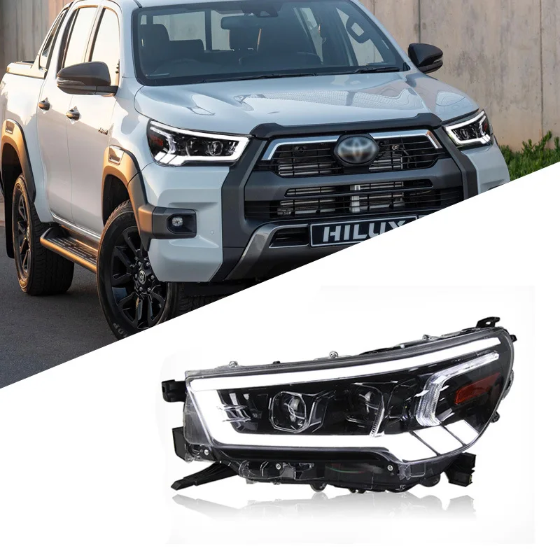 Подходит для Toyota 21, Hilux REVO, модифицированные светодиодные дневные ходовые огни в сборе, светодиодные фары 
Подходит для Toyota 21, Hilux REVO, модифицированные светодиодные дневные ходовые огни в сборе, светодиодные фары