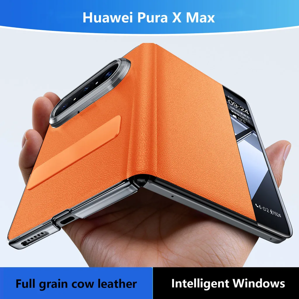 Case For Huawei Pura X Max PuraX Max 5G Genuine Leather Smart View Magnetic Flip Leather Kickstand Phone Cover
Case For Huawei Pura X Max PuraX Max 5G Genuine Leather Smart View Magnetic Flip Leather Kickstand Phone Cover