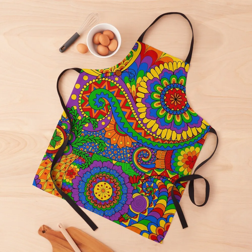 Happy Hippy Psychedelic Rainbow Design Apron Waiter Uniforms Woman Kitchens Women's Home Clothes Apron
Happy Hippy Psychedelic Rainbow Design Apron Waiter Uniforms Woman Kitchens Women's Home Clothes Apron