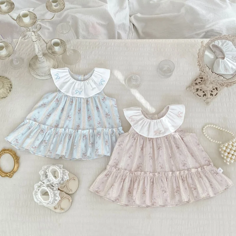 2026New Summer Girls' Dress, Sweet Doll Collar Princess Dress, Thin Sleeveless Floral Dress for Baby Girls
2026New Summer Girls' Dress, Sweet Doll Collar Princess Dress, Thin Sleeveless Floral Dress for Baby Girls