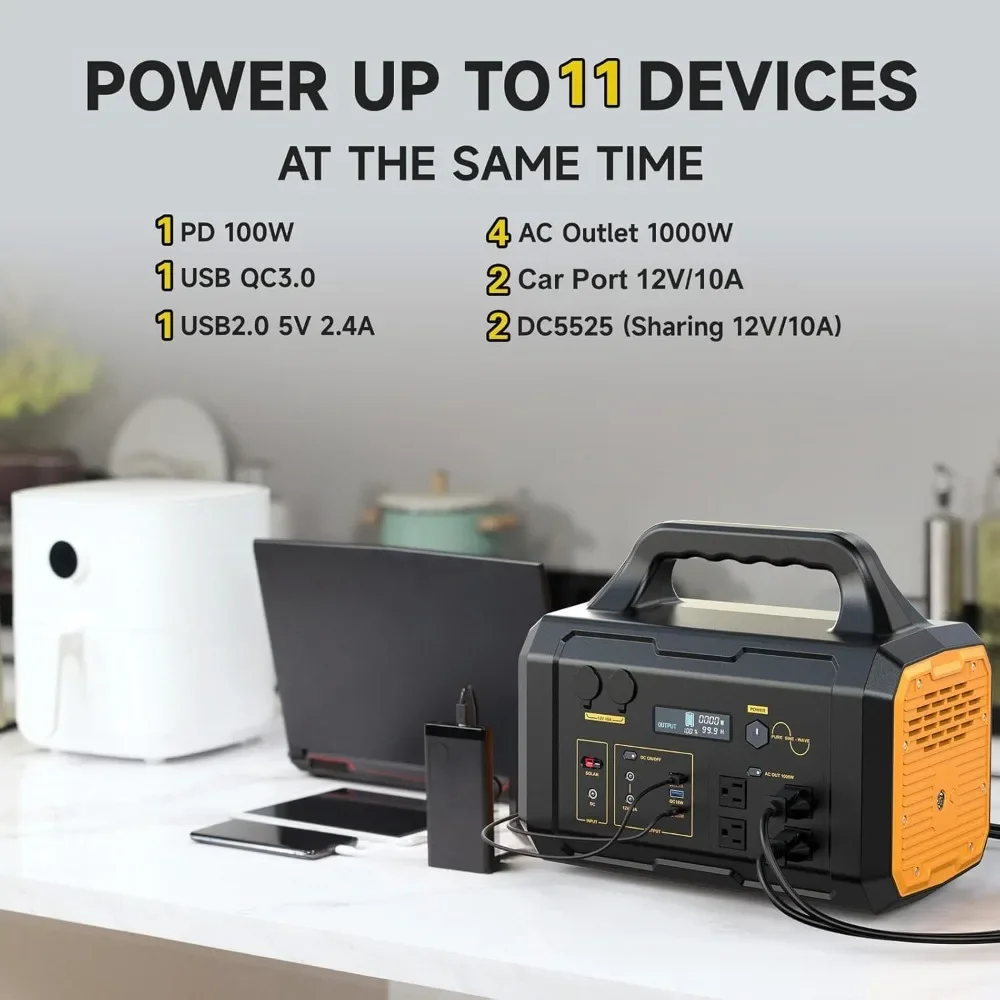 Solar Generator 1024Wh Portable Power Station with Solar Panel, LiFePO4 Battery, 120V AC Outlet for Reliable Off-Grid Power
Solar Generator 1024Wh Portable Power Station with Solar Panel, LiFePO4 Battery, 120V AC Outlet for Reliable Off-Grid Power