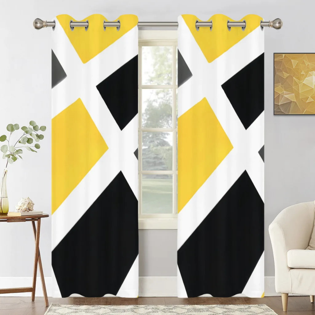 Yellow Gray Black White 2 PC Blackout Windows Curtain for Living Room Bedroom Bathroom Curtains
Yellow Gray Black White 2 PC Blackout Windows Curtain for Living Room Bedroom Bathroom Curtains