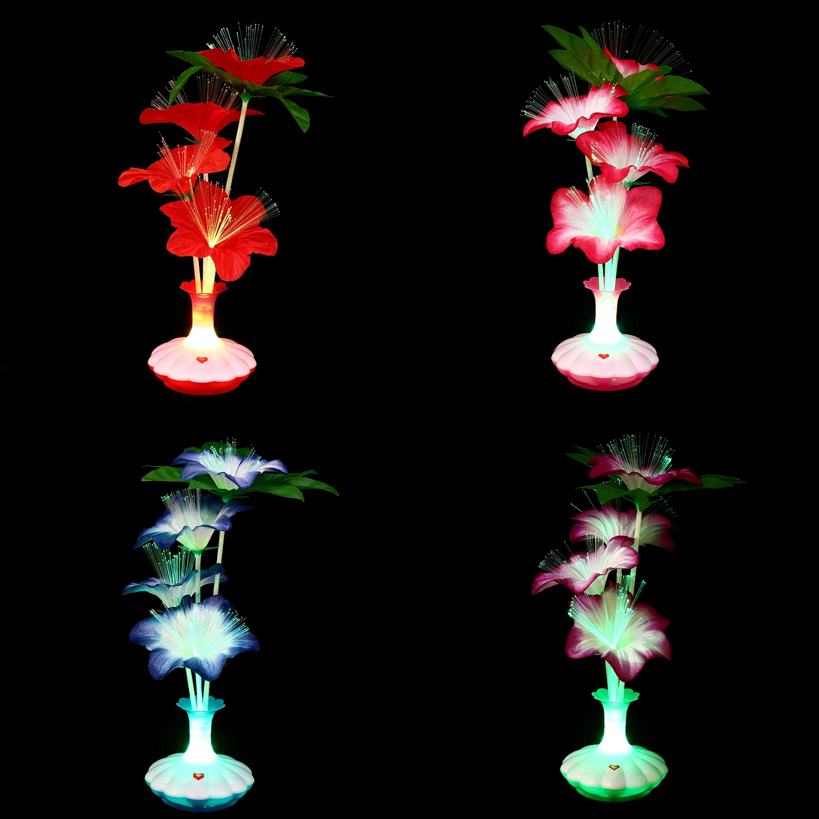Fiber Optic Flower Led Artificial Lamp Light Vase with Decorations Flowers Display
Fiber Optic Flower Led Artificial Lamp Light Vase with Decorations Flowers Display