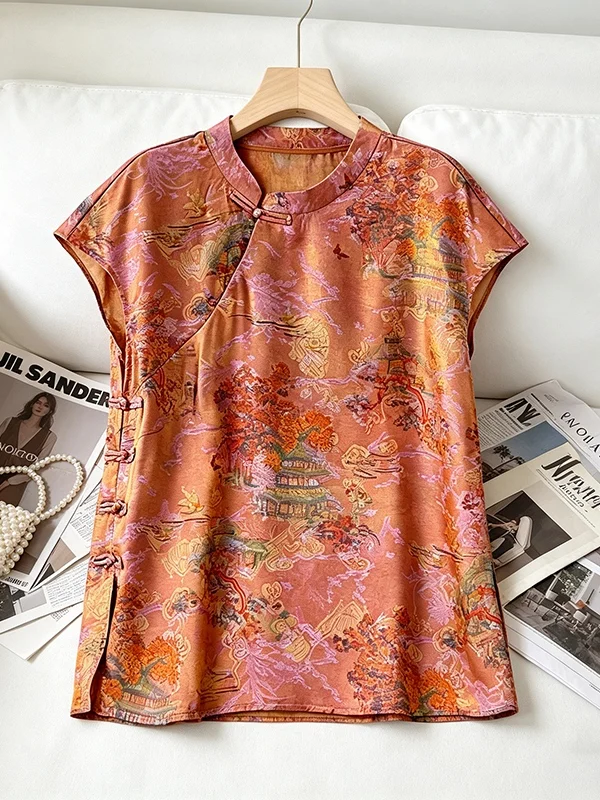 plus Size Women's Summer New Style Chinese Style Buttoned Short Sleeve Slimming Versatile Qipao Top Korean Commute Style
plus Size Women's Summer New Style Chinese Style Buttoned Short Sleeve Slimming Versatile Qipao Top Korean Commute Style