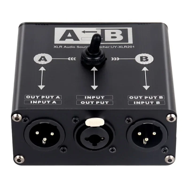 XLR Balanced Audio Source Switcher 2 In 1 Out Or 1 In 2 Out Manual Selector 2 Male 1 Female For Mic Sound Card Mixer
XLR Balanced Audio Source Switcher 2 In 1 Out Or 1 In 2 Out Manual Selector 2 Male 1 Female For Mic Sound Card Mixer