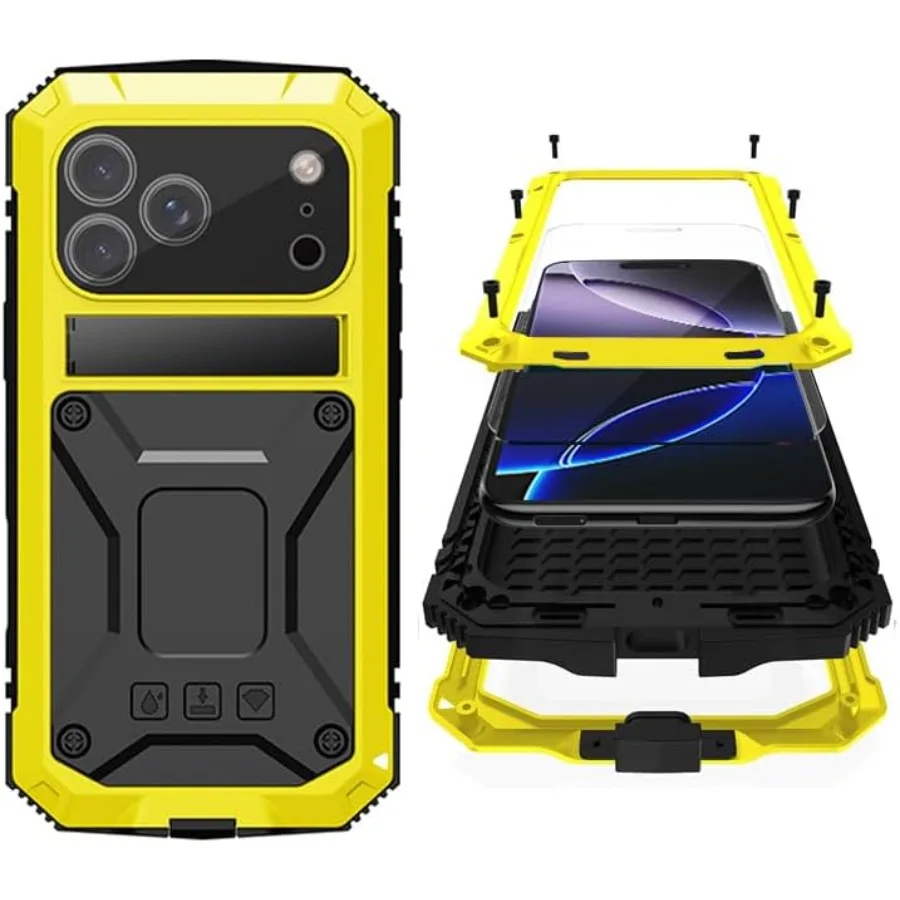 Сверхмощный металлический бампер в стиле милитари для iPhone 17 Pro Max с противоударным пылезащитным прочным дизайном и встроенным St.
Сверхмощный металлический бампер в стиле милитари для iPhone 17 Pro Max с противоударным пылезащитным прочным дизайном и встроенным St.