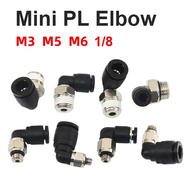Mini Pneumatic Air Connector Elbow Fittings PL 3 4 5 6mm Male Thread M3 M4 M5 M6 1/8" Quick Straight Push In Hose Pipe Joint
Mini Pneumatic Air Connector Elbow Fittings PL 3 4 5 6mm Male Thread M3 M4 M5 M6 1/8" Quick Straight Push In Hose Pipe Joint