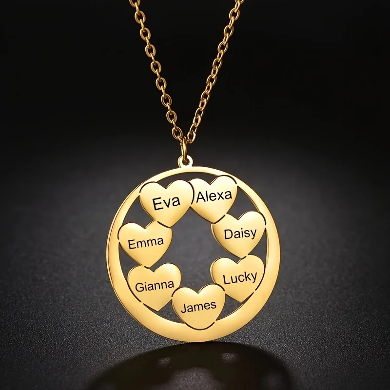 Customized 1-7 Family Name Necklace Personalized Hollow Heart Name Necklaces Stainless Steel Jewelry Gift for Family Members
Customized 1-7 Family Name Necklace Personalized Hollow Heart Name Necklaces Stainless Steel Jewelry Gift for Family Members