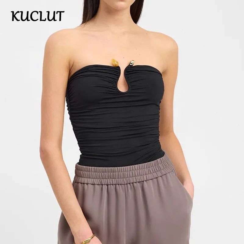 KUCLUT Fashion New Items Solid Color Strapless Backless Camisole Vest For Women Stretch Outwear Holiday Style Tank Tops 1A192
KUCLUT Fashion New Items Solid Color Strapless Backless Camisole Vest For Women Stretch Outwear Holiday Style Tank Tops 1A192