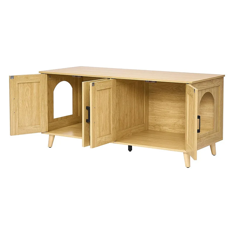 Cat cabinet, pet cat toilet, litter basin, human pet shared pet furniture, four-door rattan cabinet
Cat cabinet, pet cat toilet, litter basin, human pet shared pet furniture, four-door rattan cabinet