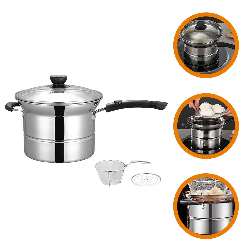 Multipurpose Fryer Pasta Pot Strainer Insert Deep Stainless Steel Chip Pan Basket Lid Saucepan Steamer Practical Nonstick
Multipurpose Fryer Pasta Pot Strainer Insert Deep Stainless Steel Chip Pan Basket Lid Saucepan Steamer Practical Nonstick