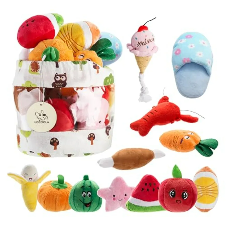 Dog Squeaky Toys, Plush Small Dog Toys for Dogs, Stuffed with Squeakers, Puppy Toys with a Carrying Bag for Small Medium Size
Dog Squeaky Toys, Plush Small Dog Toys for Dogs, Stuffed with Squeakers, Puppy Toys with a Carrying Bag for Small Medium Size