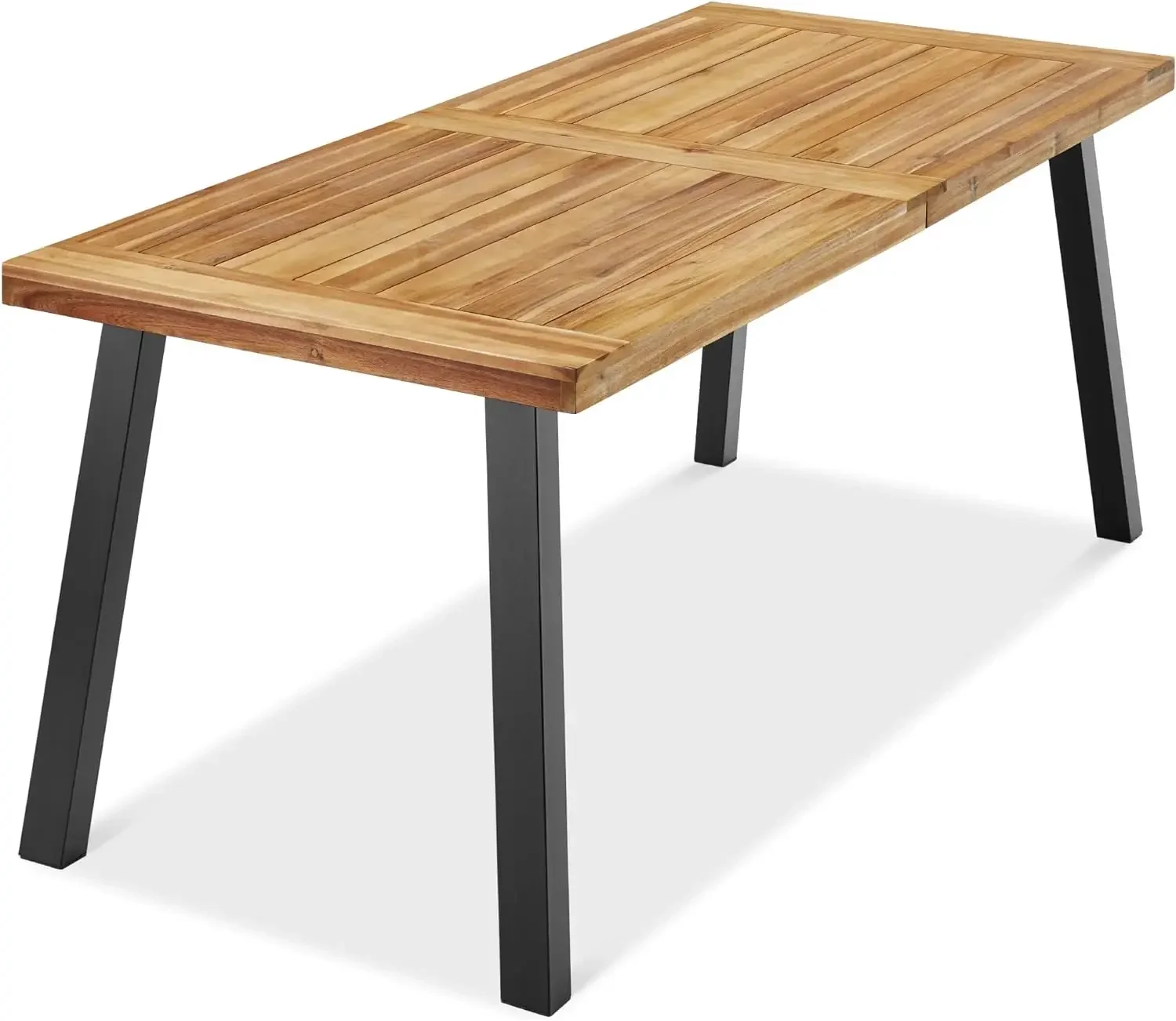 6-Person Indoor Outdoor Acacia Wood Dining Table, Picnic Table w/Powder-Coated Steel, 350 Pound Capacity Legs
6-Person Indoor Outdoor Acacia Wood Dining Table, Picnic Table w/Powder-Coated Steel, 350 Pound Capacity Legs