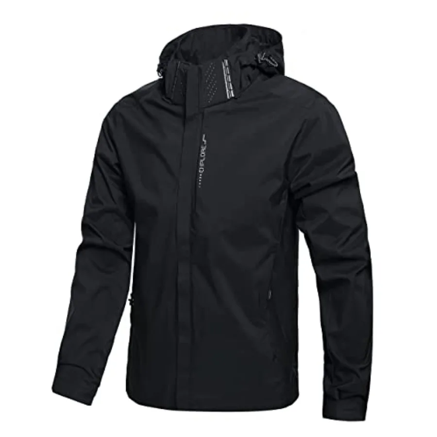 Men's Lightweight Waterproof Rain Jacket, Shell Hooded Outdoor Raincoat Hiking Windbreake jacket
Men's Lightweight Waterproof Rain Jacket, Shell Hooded Outdoor Raincoat Hiking Windbreake jacket