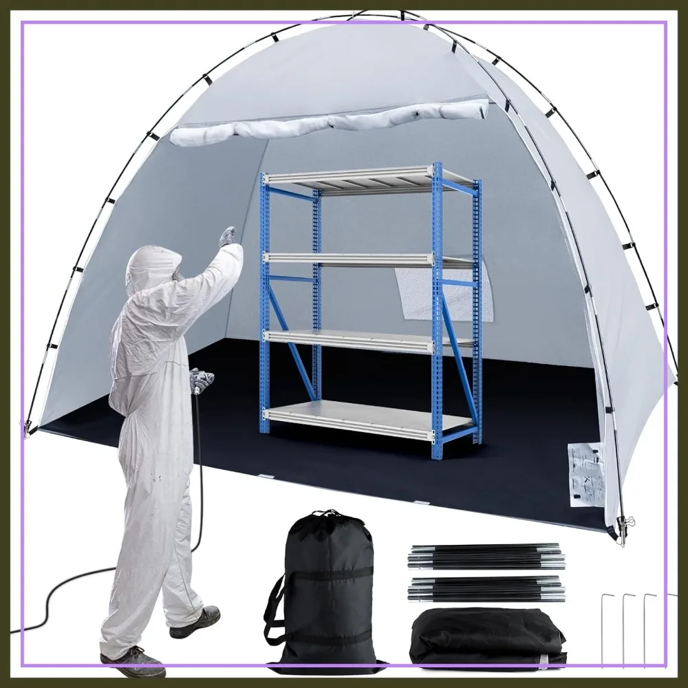 Portable Paint Booth Tent, 10x6x6.5 ft Spray Tent with Floor & Mesh Screen for Furniture DIY
Portable Paint Booth Tent, 10x6x6.5 ft Spray Tent with Floor & Mesh Screen for Furniture DIY