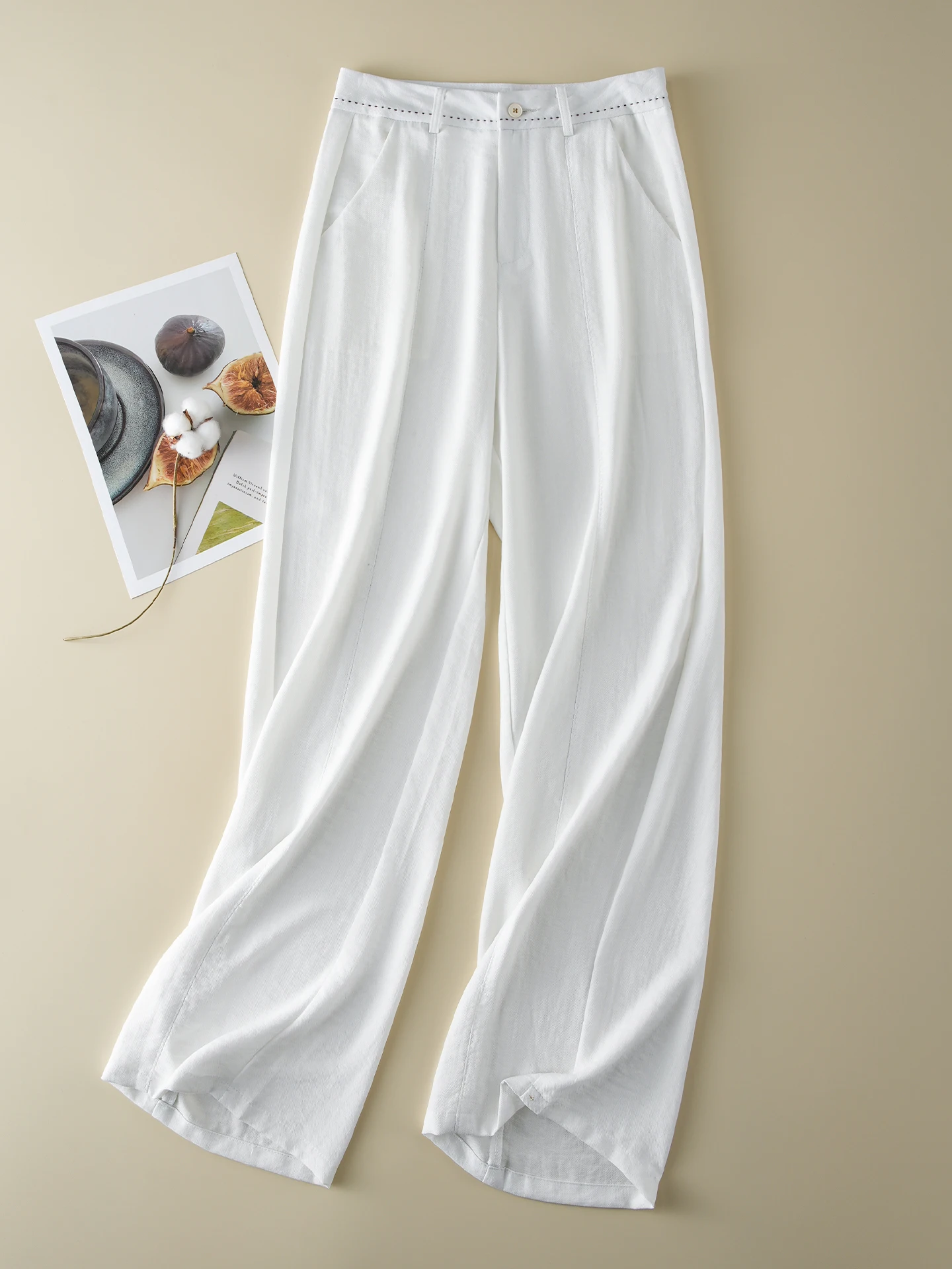 High Waist Wide Leg Pants Women's Summer Thin Version Linen Narrow Style Casual Straight Cotton Linen Drapey Pants
High Waist Wide Leg Pants Women's Summer Thin Version Linen Narrow Style Casual Straight Cotton Linen Drapey Pants
