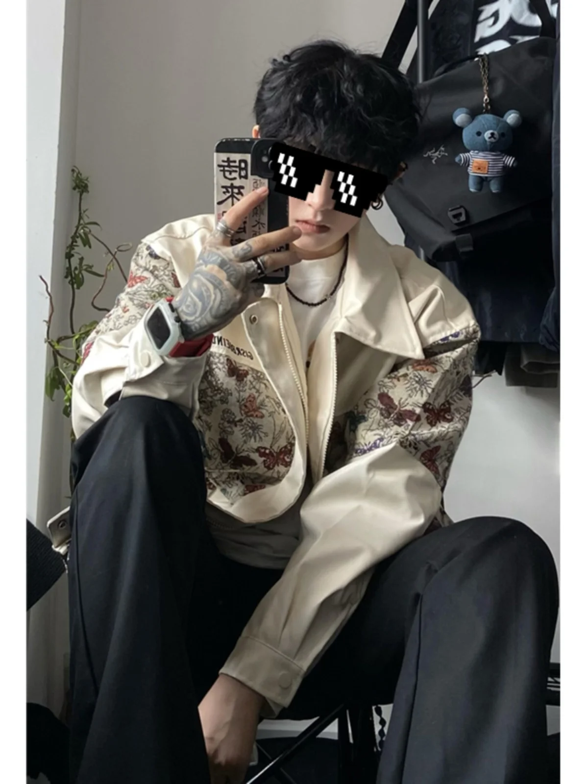 Trendy Motorcycle Jaet Men's Spring Autumn PU Leather Patchwork Biker Coat Waterproof Long Sve Zipper Closure Outerwear
Trendy Motorcycle Jaet Men's Spring Autumn PU Leather Patchwork Biker Coat Waterproof Long Sve Zipper Closure Outerwear