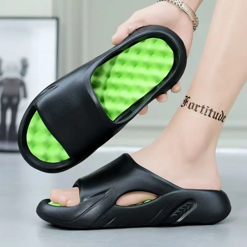Men Summer New One Word Foot Massage Slippers Injection Molding Soft sole Non Slip Home Slippers Outdoor Casual Sports Slippers
Men Summer New One Word Foot Massage Slippers Injection Molding Soft sole Non Slip Home Slippers Outdoor Casual Sports Slippers