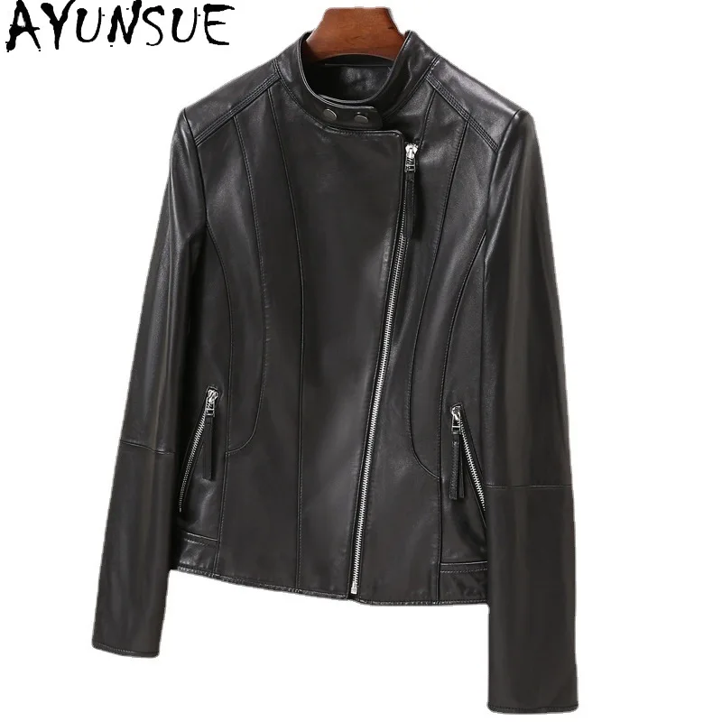 AYUNSUE Real Leather Jacket Woman Clothing Trendy Spirng Sheepskin Motocycle Coat Women Short Style Stand Collar Casaco Feminino
AYUNSUE Real Leather Jacket Woman Clothing Trendy Spirng Sheepskin Motocycle Coat Women Short Style Stand Collar Casaco Feminino