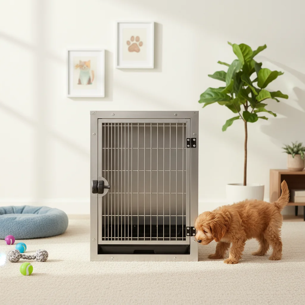 Durable Ventilated Pet Crate Ideal for Pet Salons, Kennels & Home Use
Durable Ventilated Pet Crate Ideal for Pet Salons, Kennels & Home Use