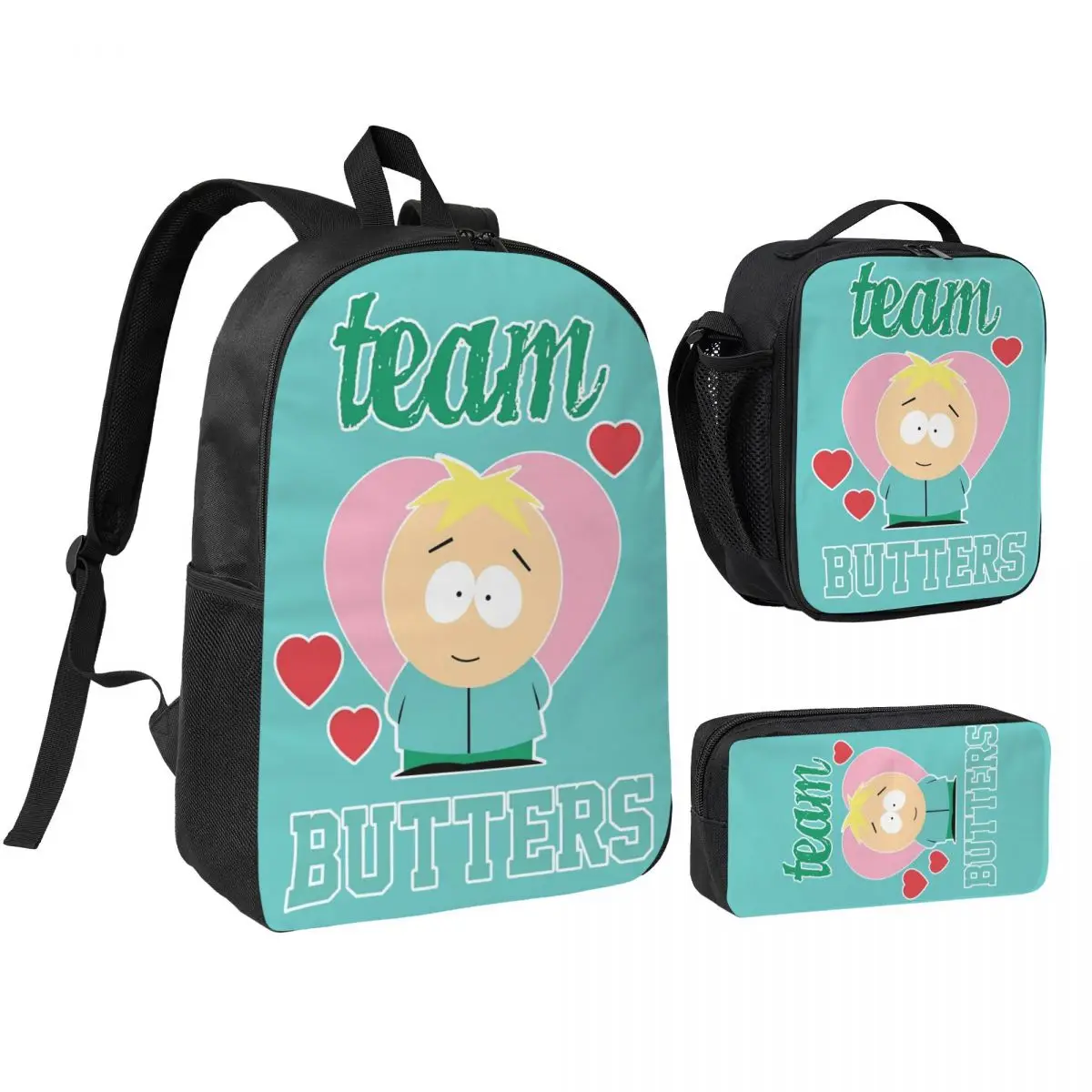 Рюкзак SouthsPark TEAM BUTTERS для студентов, вместительный рюкзак для ноутбука, компьютера, сумка для обеда, пенал
Рюкзак SouthsPark TEAM BUTTERS для студентов, вместительный рюкзак для ноутбука, компьютера, сумка для обеда, пенал