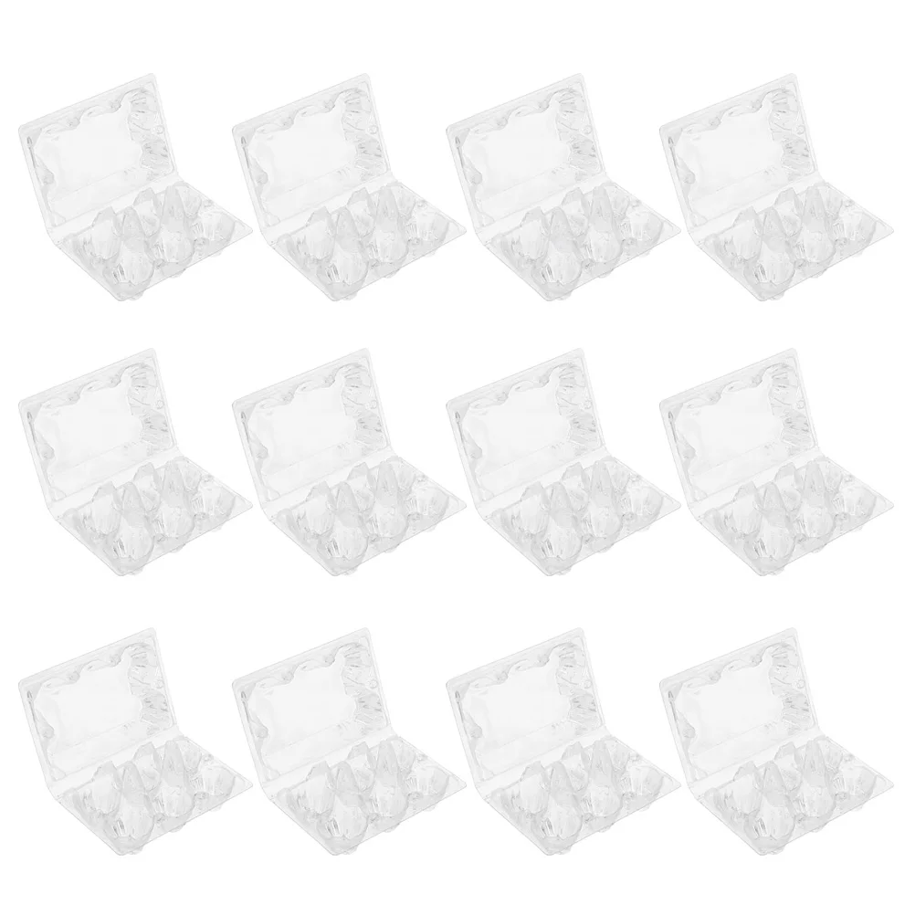 12pcs Plastic Egg Box Reusable Storage Container Fridge Carrier Transparent Mini Size Egg Shape Stabilized Home Use
12pcs Plastic Egg Box Reusable Storage Container Fridge Carrier Transparent Mini Size Egg Shape Stabilized Home Use