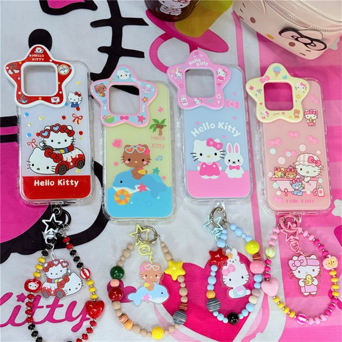 Kawaii Cartoon Hellokitty Phone Case For iPhone 16 Pro 15 14 Pro Max 15Pro Back Cover with Chain Cute Protective Cases
Kawaii Cartoon Hellokitty Phone Case For iPhone 16 Pro 15 14 Pro Max 15Pro Back Cover with Chain Cute Protective Cases