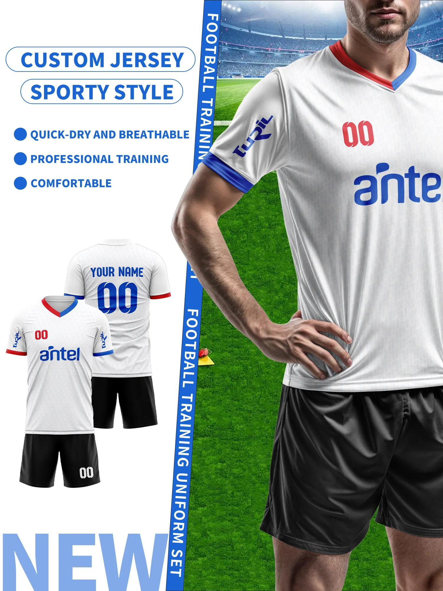 Создайте свой собственный футбольный джерси | Индивидуальное имя и номер | Дышащая футболка для тренировок по футболу, детская футбольная форма на заказ
Создайте свой собственный футбольный джерси | Индивидуальное имя и номер | Дышащая футболка для тренировок по футболу, детская футбольная форма на заказ