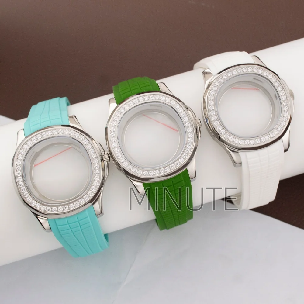 Корпус для часов Aquanaut Nautilus Diamond Steel с прозрачной задней крышкой, совместимый с механизмами NH35, NH36, NH38, стрелки, циферблат, запасные части для корпуса часов
Корпус для часов Aquanaut Nautilus Diamond Steel с прозрачной задней крышкой, совместимый с механизмами NH35, NH36, NH38, стрелки, циферблат, запасные части для корпуса часов