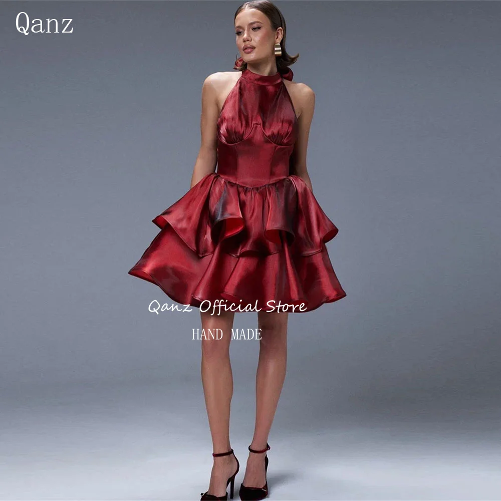 Qanz Burgundy Mini Prom Dresses Halter Neck Sexy Backless Wedding Party Dress Short A Line Women Vestidos De Fiesta Customized
Qanz Burgundy Mini Prom Dresses Halter Neck Sexy Backless Wedding Party Dress Short A Line Women Vestidos De Fiesta Customized