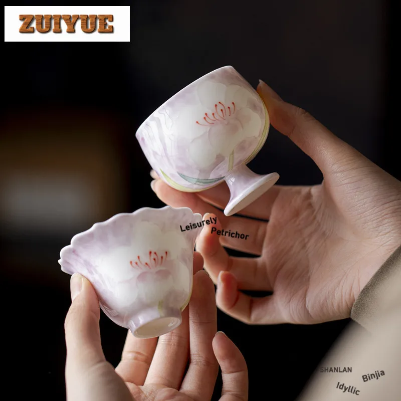 Hand-painted Lily Teacup Creative Tea Bowl Beautiful Tea Cup Tea-tasting Smelling Cup Chazhan Master Cups Teaware Decoration
Hand-painted Lily Teacup Creative Tea Bowl Beautiful Tea Cup Tea-tasting Smelling Cup Chazhan Master Cups Teaware Decoration