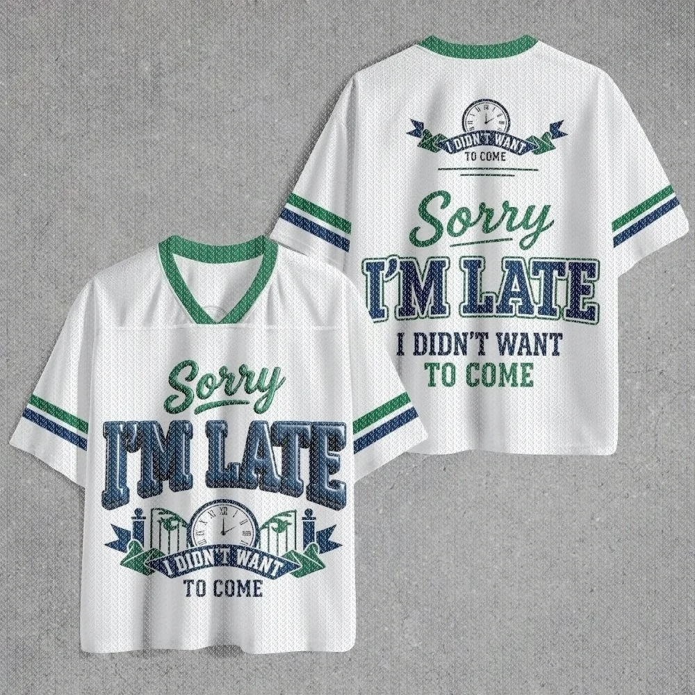 V-neck Sports Shirt Full Print Retro Clock Funny Slogan Letter Pattern Short Sleeved Casual Street Football T-shirt
V-neck Sports Shirt Full Print Retro Clock Funny Slogan Letter Pattern Short Sleeved Casual Street Football T-shirt