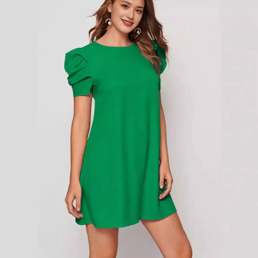 【New style】- European and American women's clothing new fashionable and elegant short-sleeved dress European and American style
【New style】- European and American women's clothing new fashionable and elegant short-sleeved dress European and American style