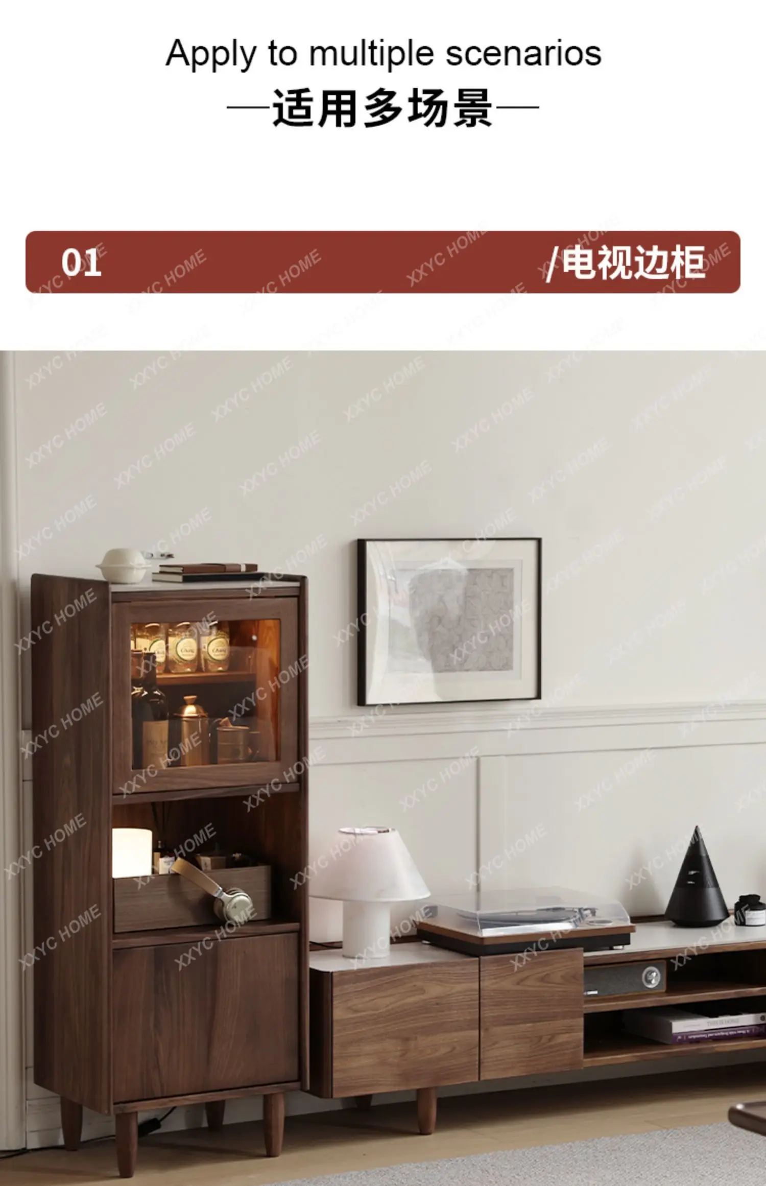 HBlack walnut side cabinet Solid wood living room side cabinet Simple slate, sofa corner cabinet
HBlack walnut side cabinet Solid wood living room side cabinet Simple slate, sofa corner cabinet