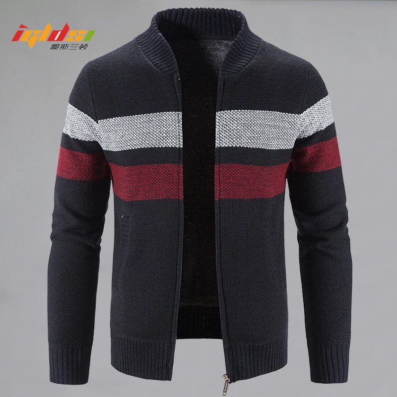 New Men's Winter Thick Cardigan Fleece Sweatercoat Striped Male Oversized Knitted Sweater Warm Clothes Korean Style Homme
New Men's Winter Thick Cardigan Fleece Sweatercoat Striped Male Oversized Knitted Sweater Warm Clothes Korean Style Homme