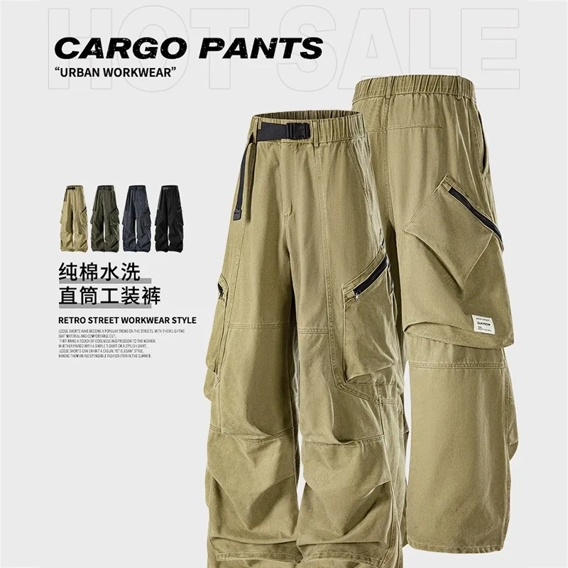 2026 Autumn Winter New Cotton Washed Multi Pocket Cargo Pants for Men Japan Korean Fashion Men's Casual Outdoor Sports Pants Y2k
2026 Autumn Winter New Cotton Washed Multi Pocket Cargo Pants for Men Japan Korean Fashion Men's Casual Outdoor Sports Pants Y2k