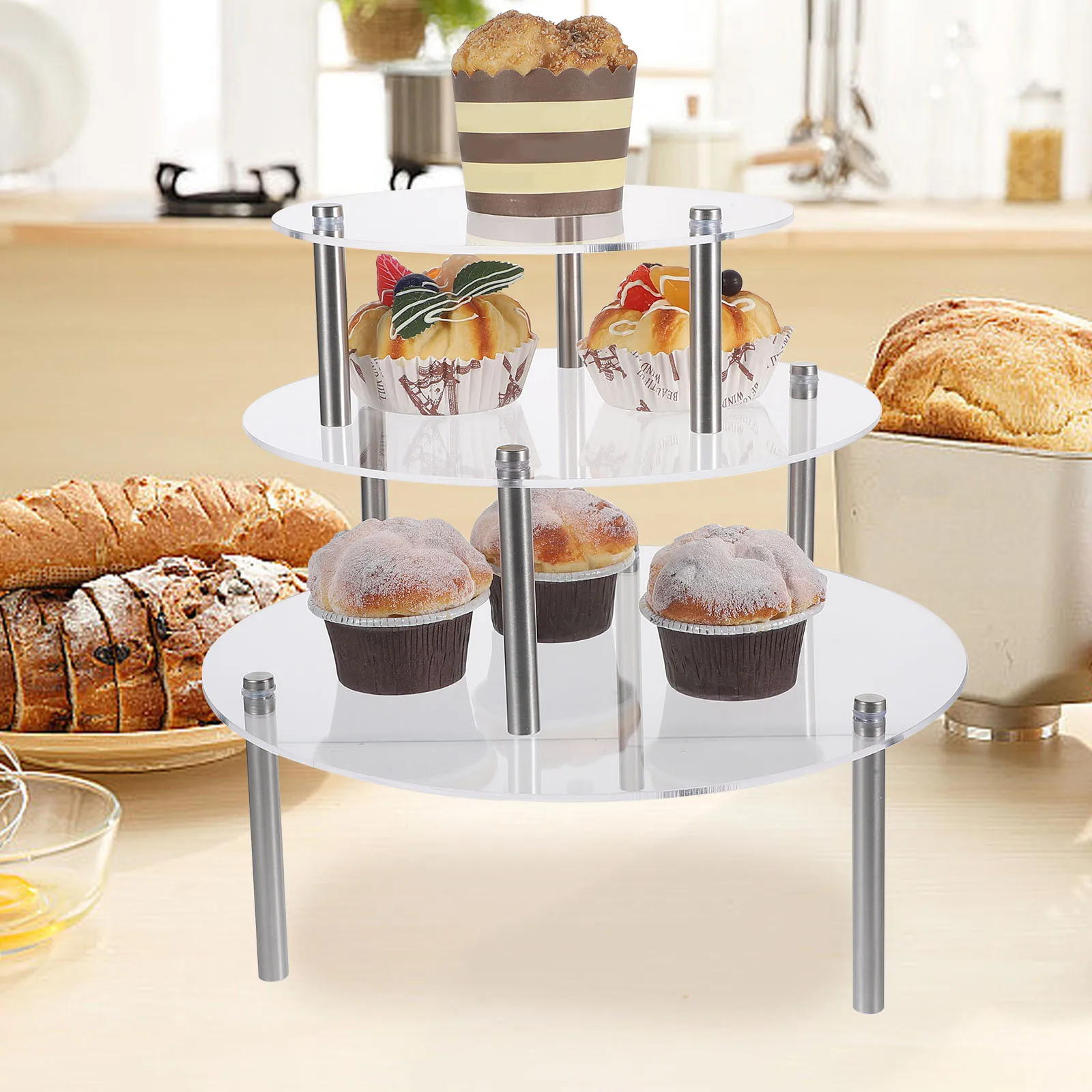 Multi-layer Cake Stand Cupcake Wedding Paper Dessert Acrylic Display Stands Round
Multi-layer Cake Stand Cupcake Wedding Paper Dessert Acrylic Display Stands Round