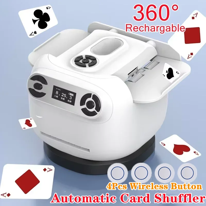 Automatic Card Shuffling 2 in1 Playing Cards Shuffling Dealing Tool 2600mAh Cards Distribution Machine for Card Games Home Party
Automatic Card Shuffling 2 in1 Playing Cards Shuffling Dealing Tool 2600mAh Cards Distribution Machine for Card Games Home Party