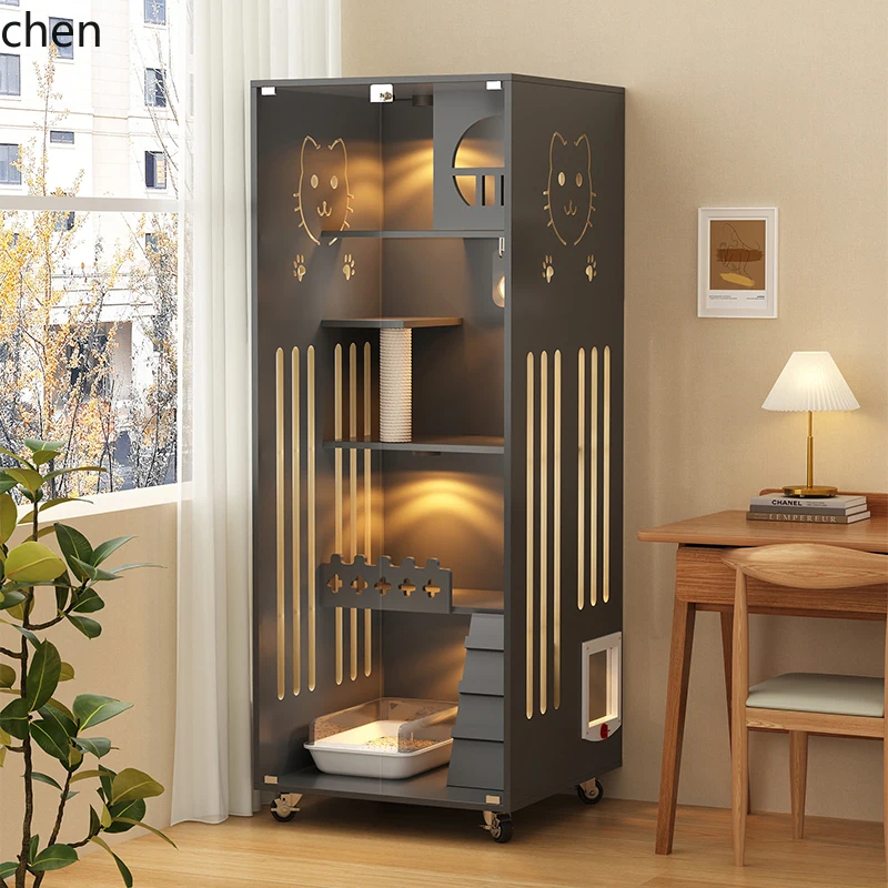 LXC small apartment cat villa household solid wood cat toilet house integrated indoor cat cage large space house
LXC small apartment cat villa household solid wood cat toilet house integrated indoor cat cage large space house