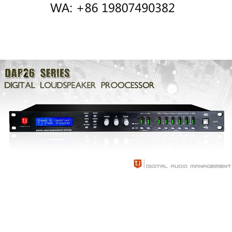Professional DSP Digital Audio Processor, Multifunctional Sound Tuning Controller for Stage Speaker and Amplifier System
Professional DSP Digital Audio Processor, Multifunctional Sound Tuning Controller for Stage Speaker and Amplifier System